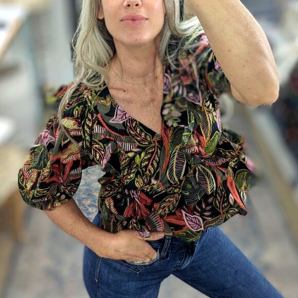 Floral Ruffle Blouse - Picture 2 of 8